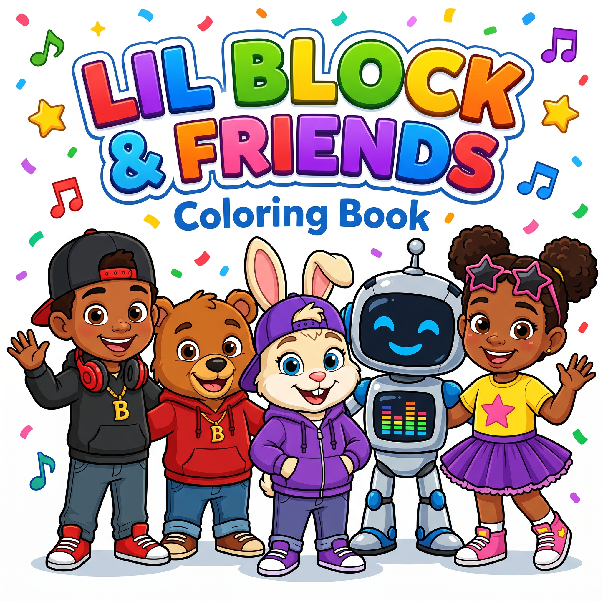 Lil Block & Friends — Coloring & Activity Book (Printable PDF)